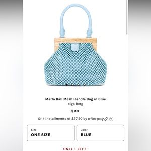 COPY - Marlo Ball Mesh Handle Bag- Revolve